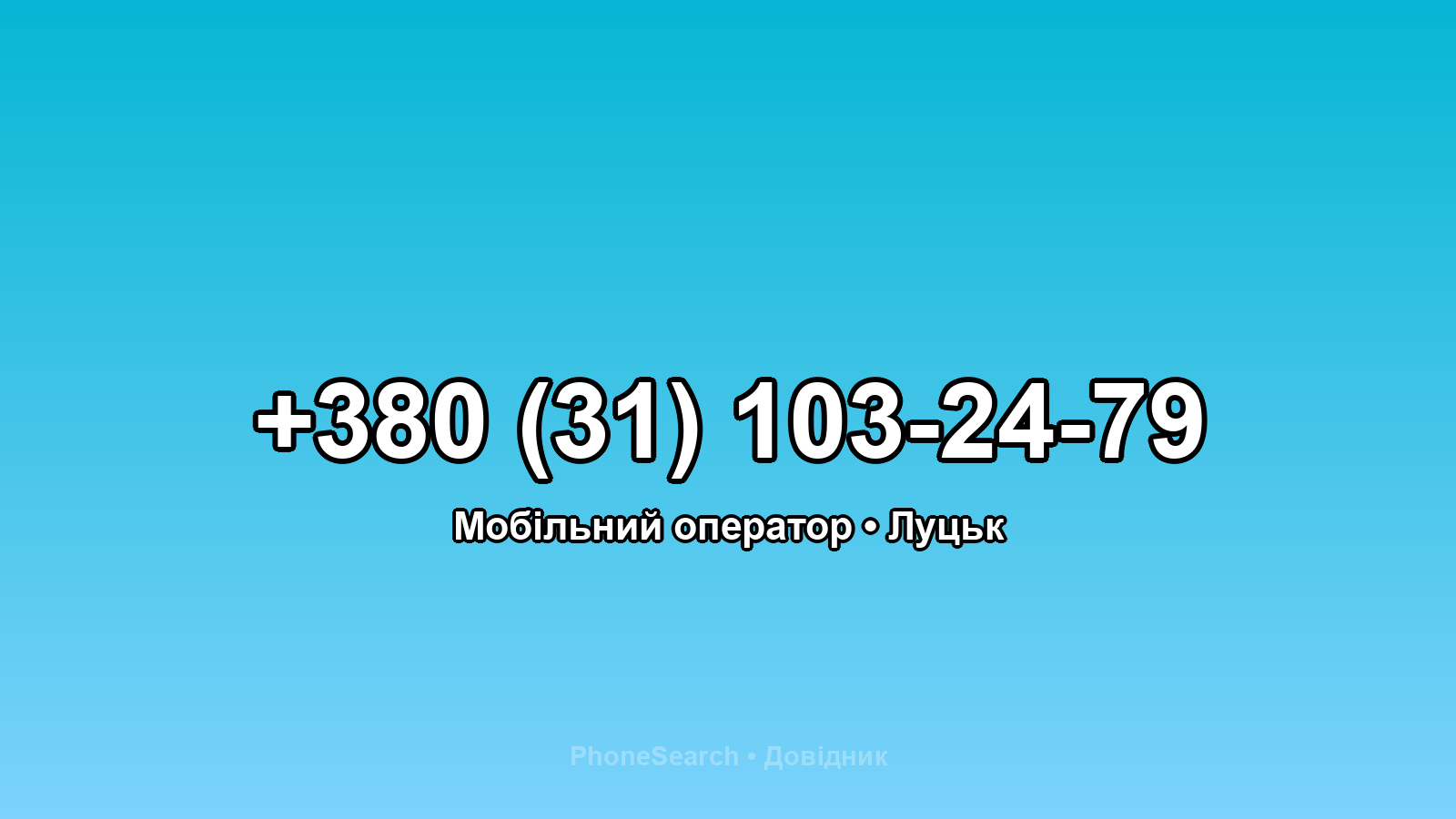 Номер +380 (31) 103-24-79 - вариант 1