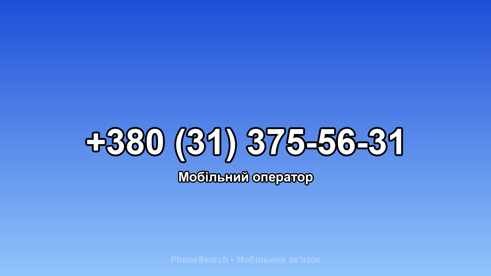 Номер +380 (31) 375-56-31 - вариант 2