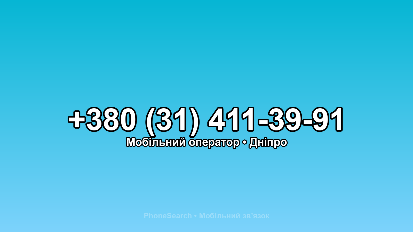 Номер +380 (31) 411-39-91 - вариант 2