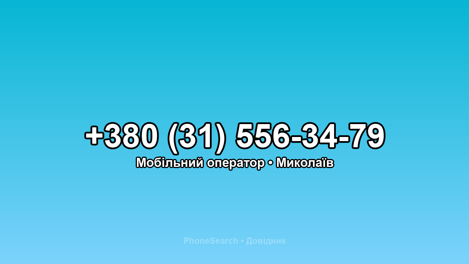 Номер +380 (31) 556-34-79 - вариант 1