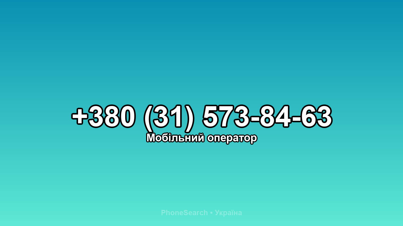 Номер +380 (31) 573-84-63 - вариант 1