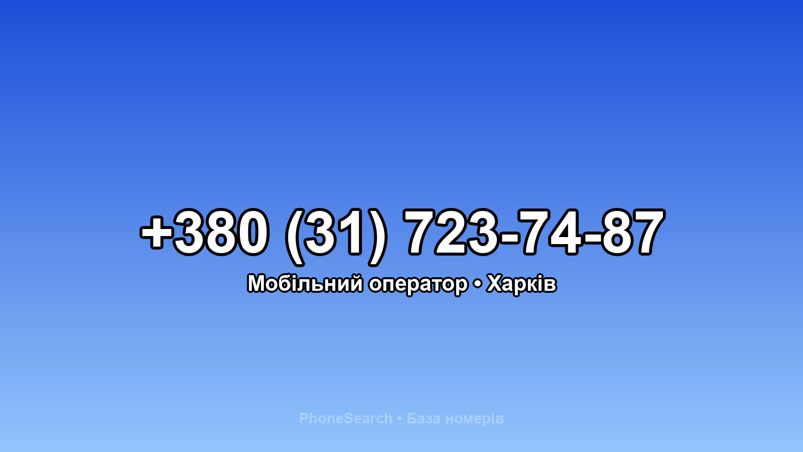 Номер +380 (31) 723-74-87 - вариант 1