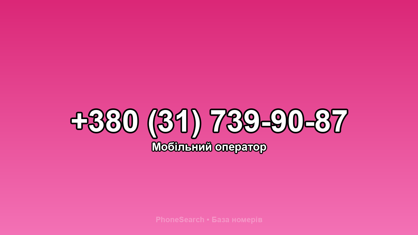 Номер +380 (31) 739-90-87 - вариант 2