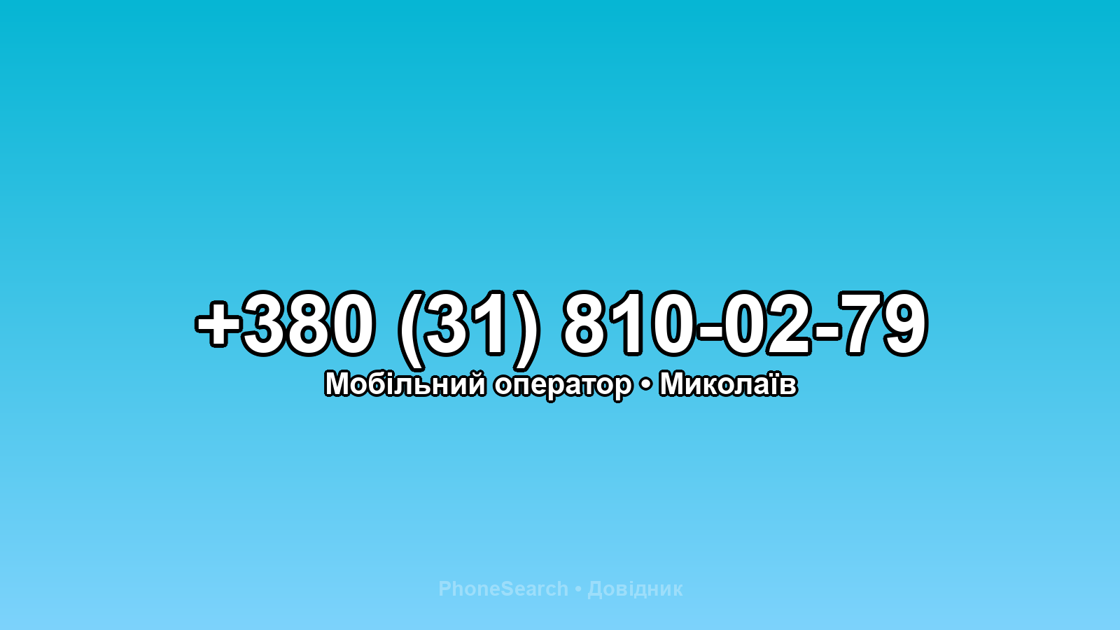 Номер +380 (31) 810-02-79 - вариант 1