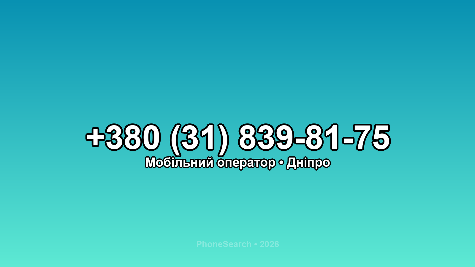 Номер +380 (31) 839-81-75 - вариант 2