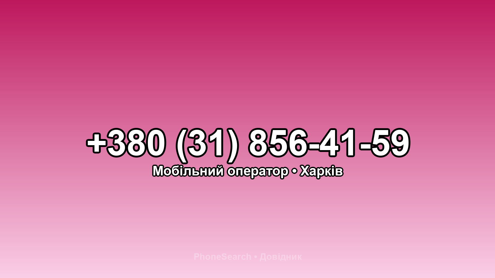 Номер +380 (31) 856-41-59 - вариант 1