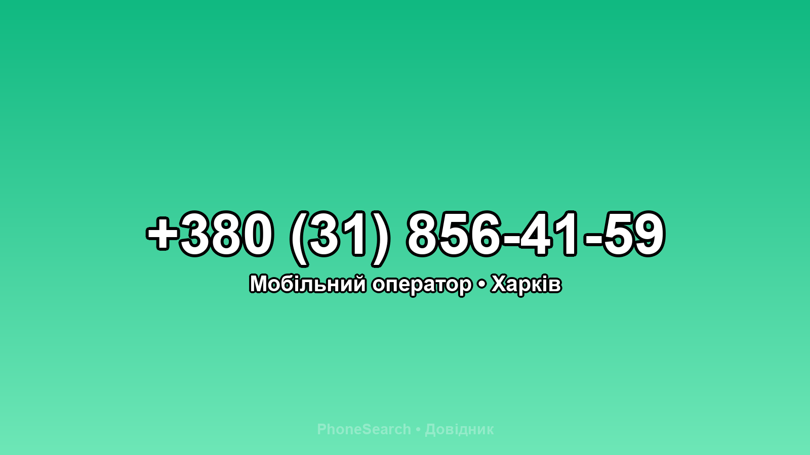 Номер +380 (31) 856-41-59 - вариант 2