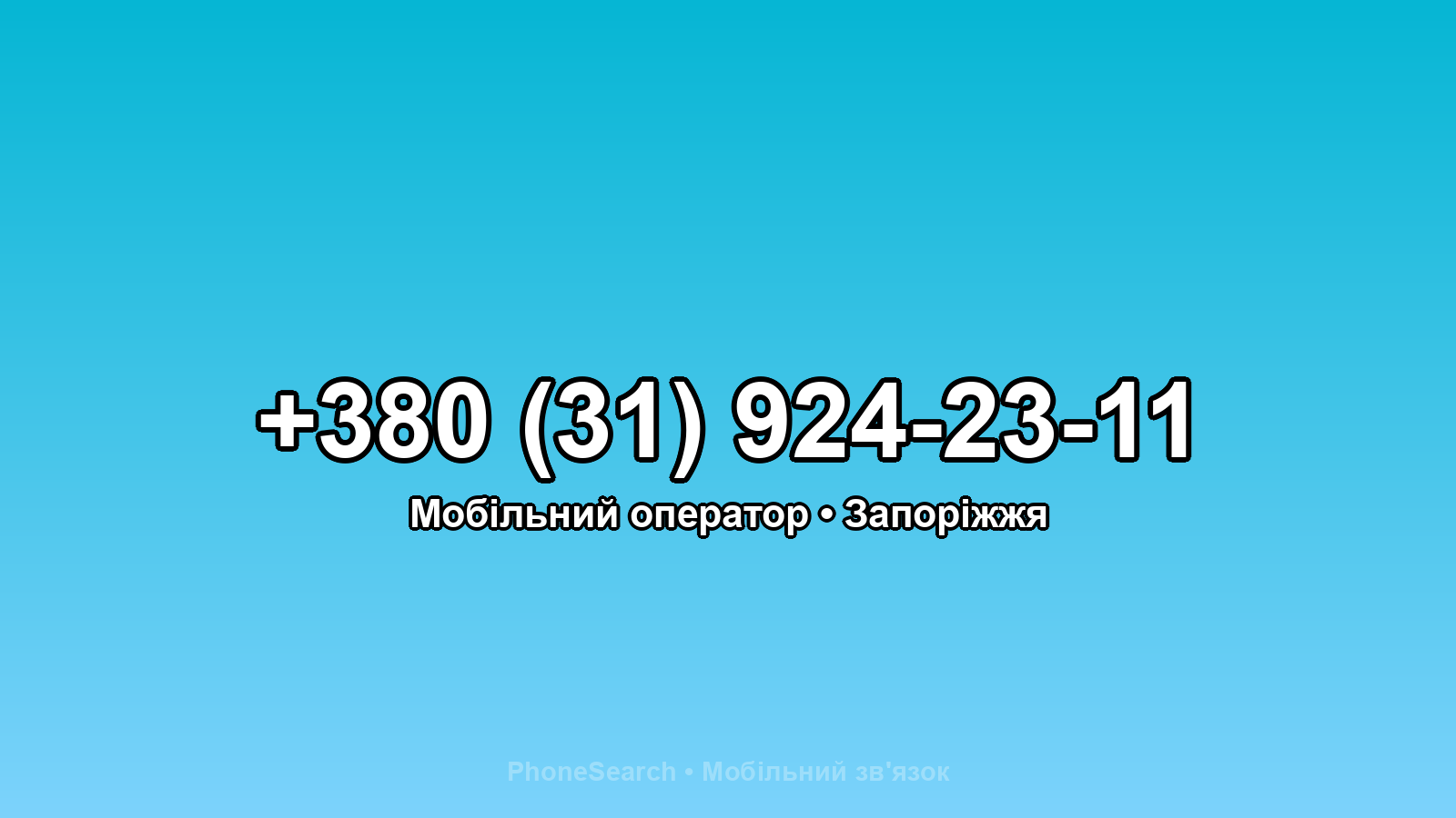 Номер +380 (31) 924-23-11 - вариант 1