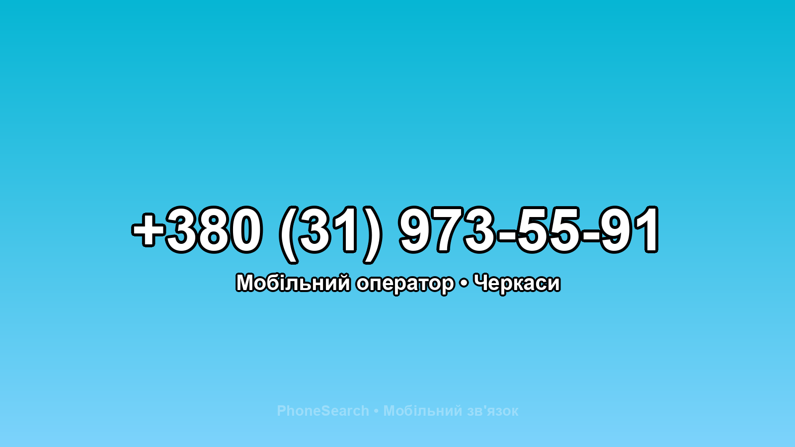 Номер +380 (31) 973-55-91 - вариант 2