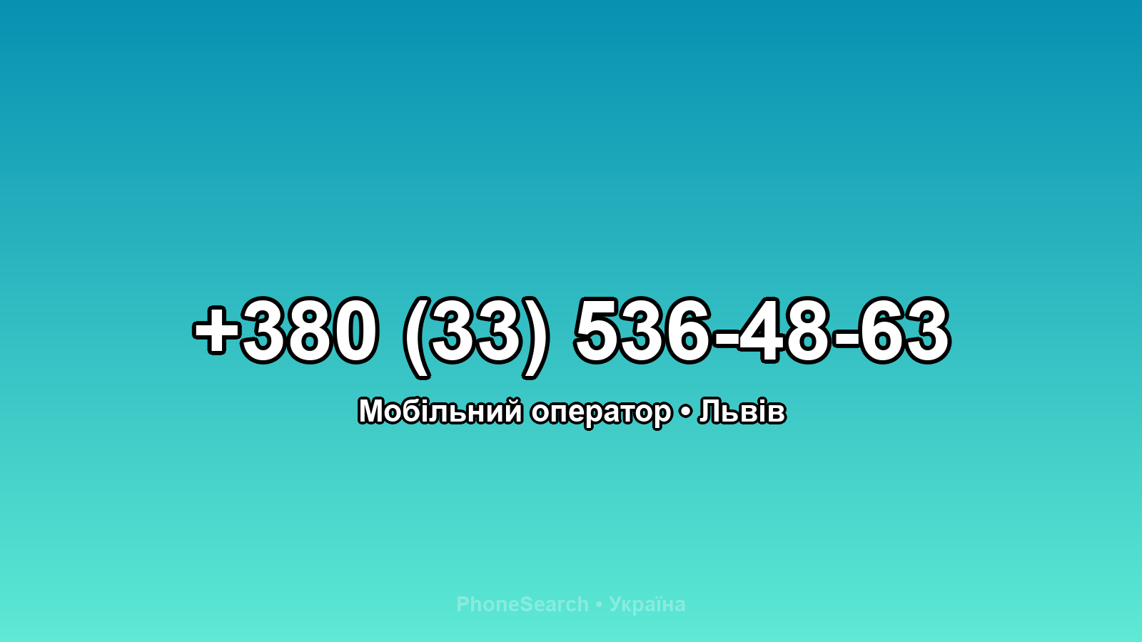 Номер +380 (33) 536-48-63 - вариант 1