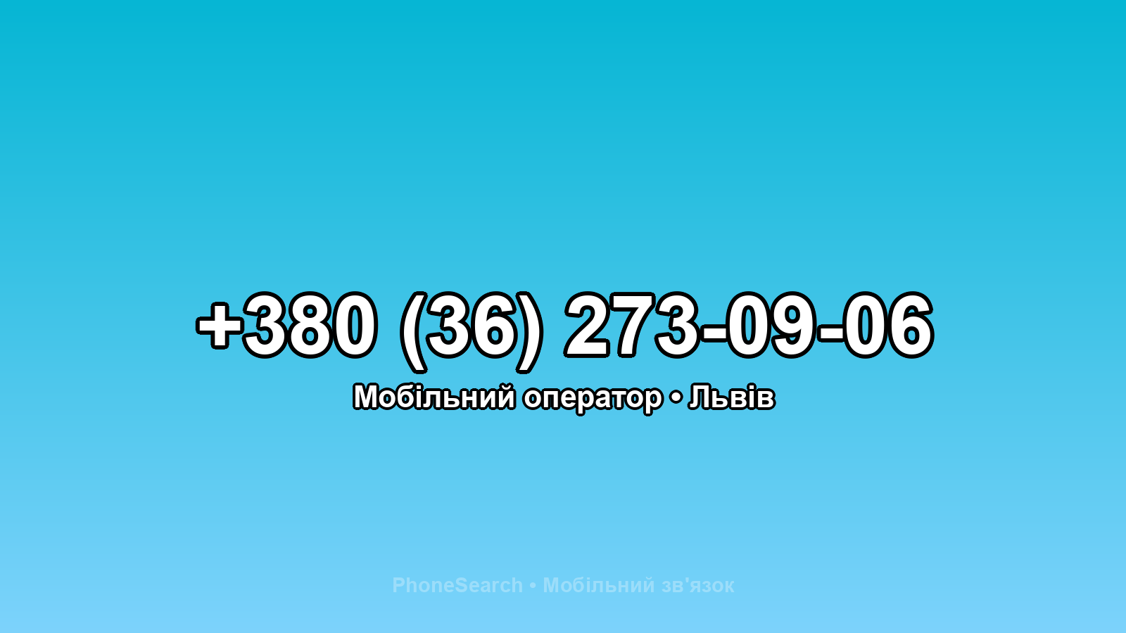 Номер +380 (36) 273-09-06 - вариант 2