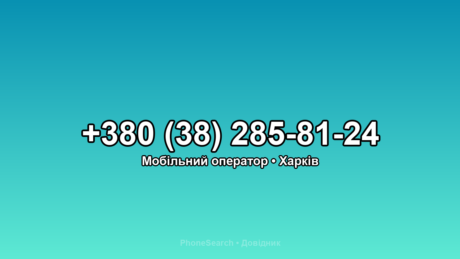 Номер +380 (38) 285-81-24 - вариант 2