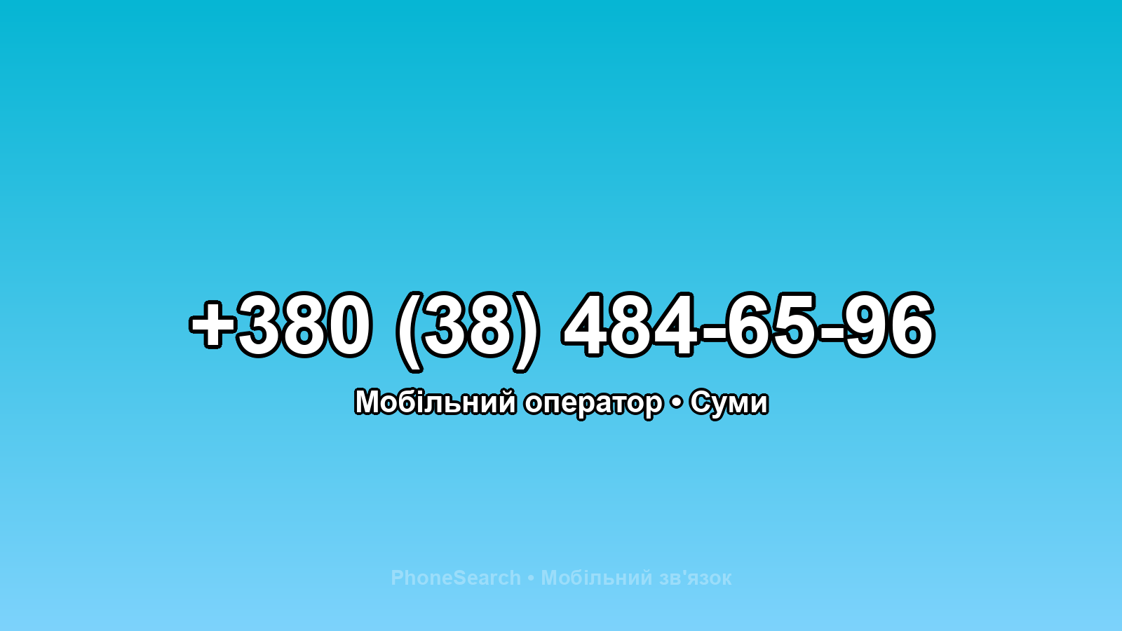 Номер +380 (38) 484-65-96 - вариант 1
