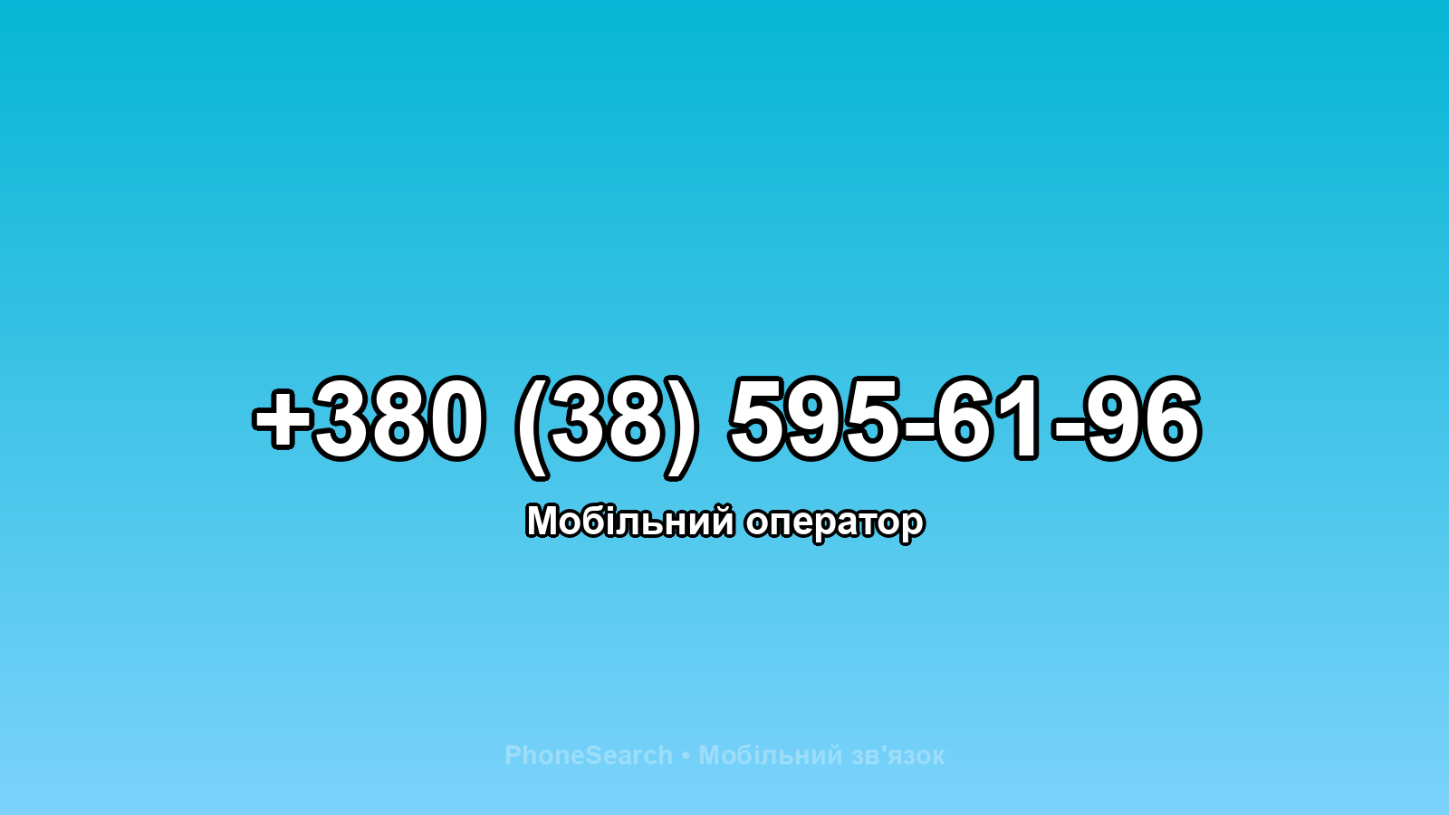 Номер +380 (38) 595-61-96 - вариант 1