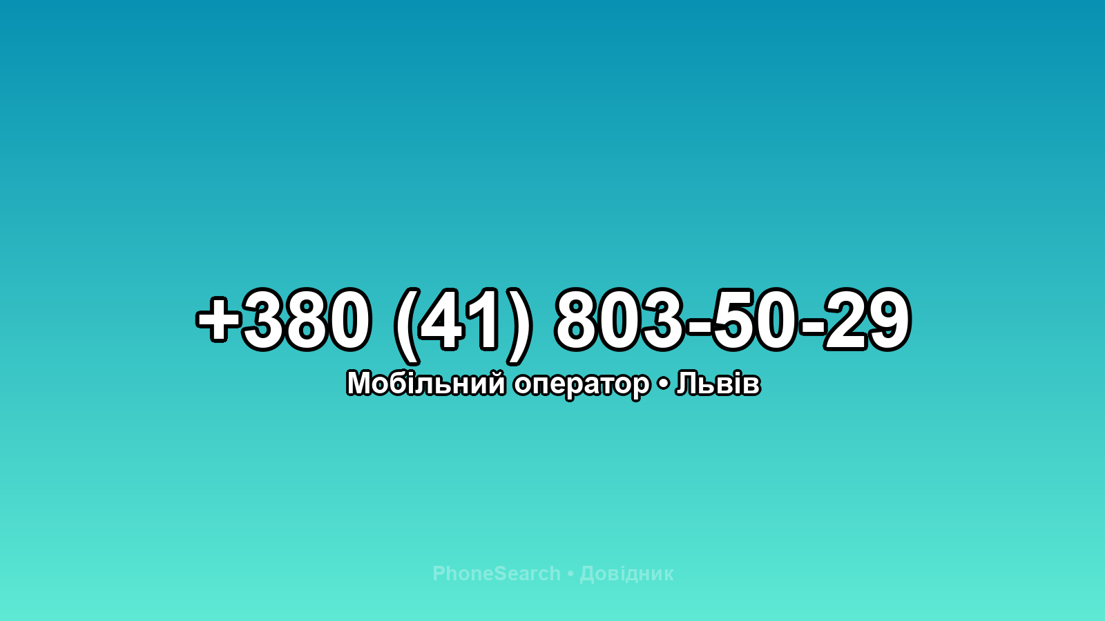 Номер +380 (41) 803-50-29 - вариант 1