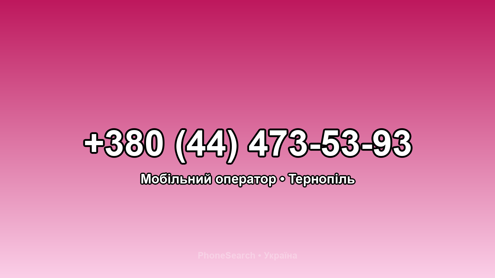 Номер +380 (44) 473-53-93 - вариант 1