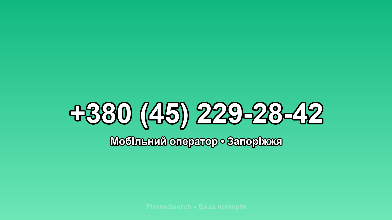 Номер +380 (45) 229-28-42 - вариант 2