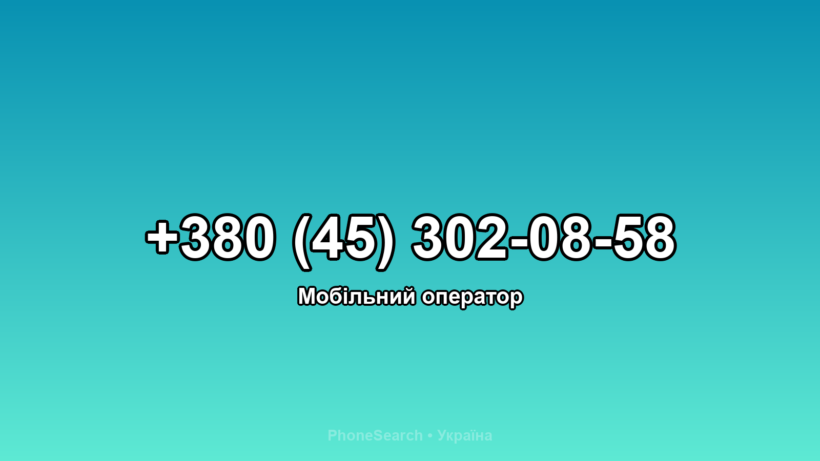 Номер +380 (45) 302-08-58 - вариант 2