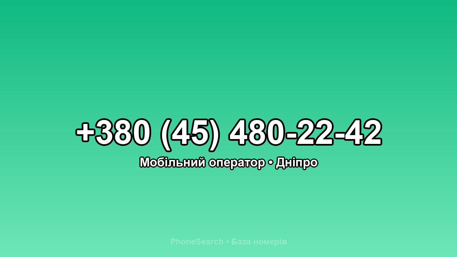 Номер +380 (45) 480-22-42 - вариант 2