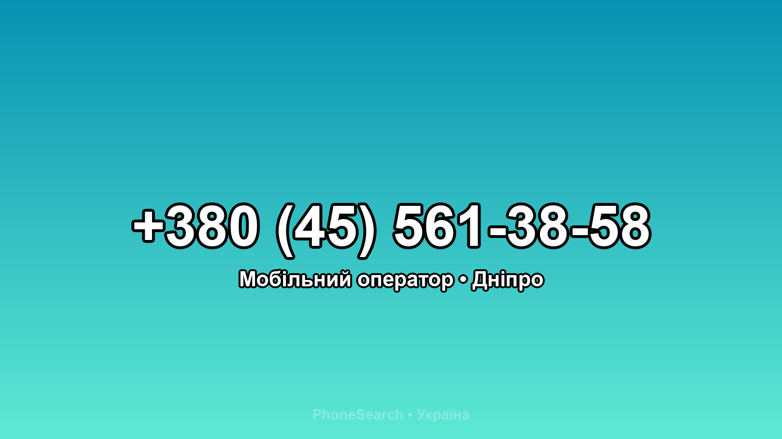 Номер +380 (45) 561-38-58 - вариант 2