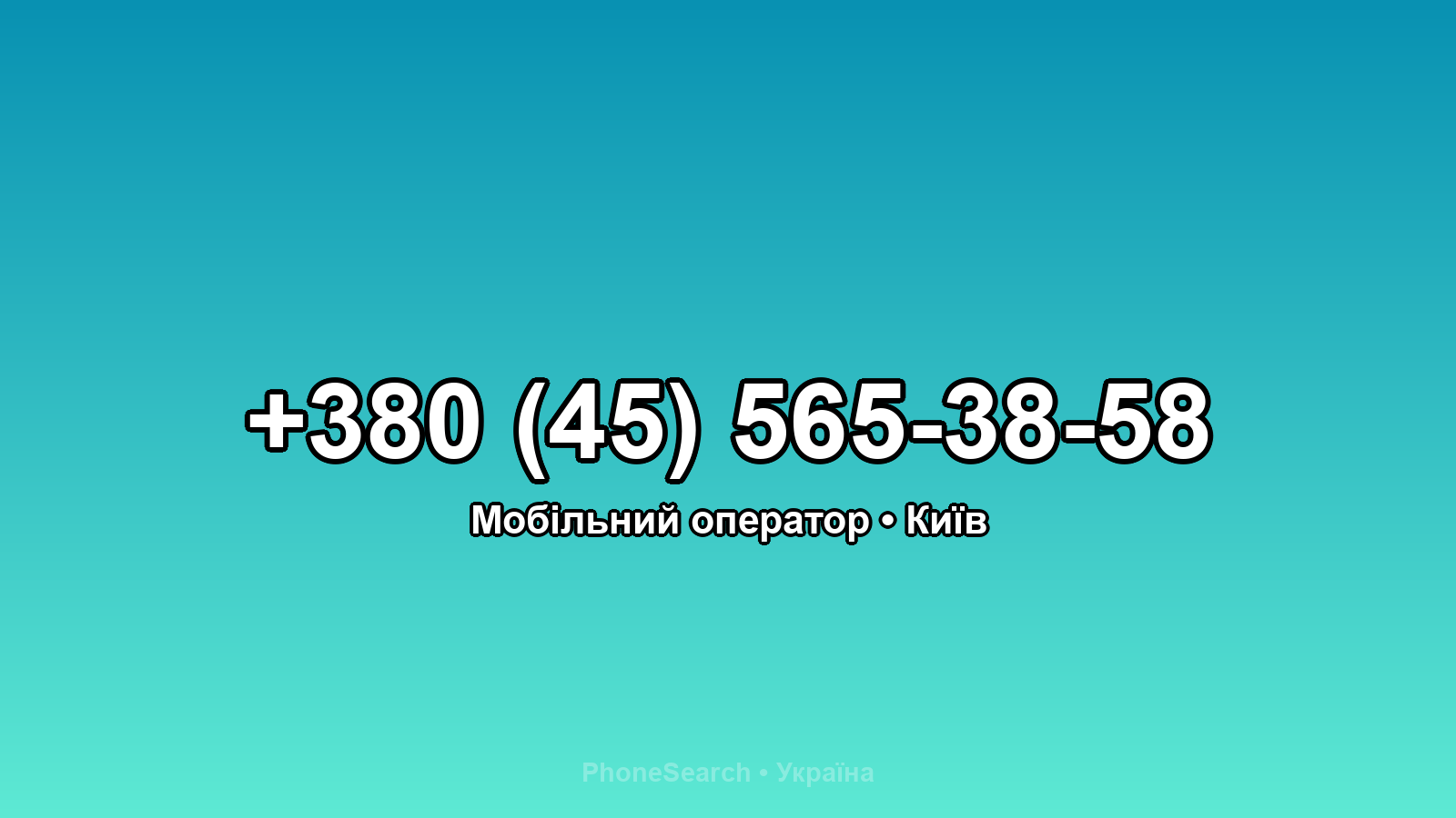 Номер +380 (45) 565-38-58 - вариант 2
