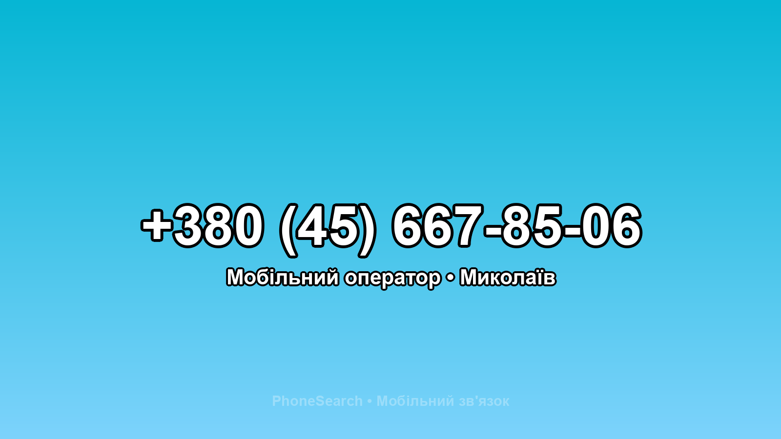 Номер +380 (45) 667-85-06 - вариант 2
