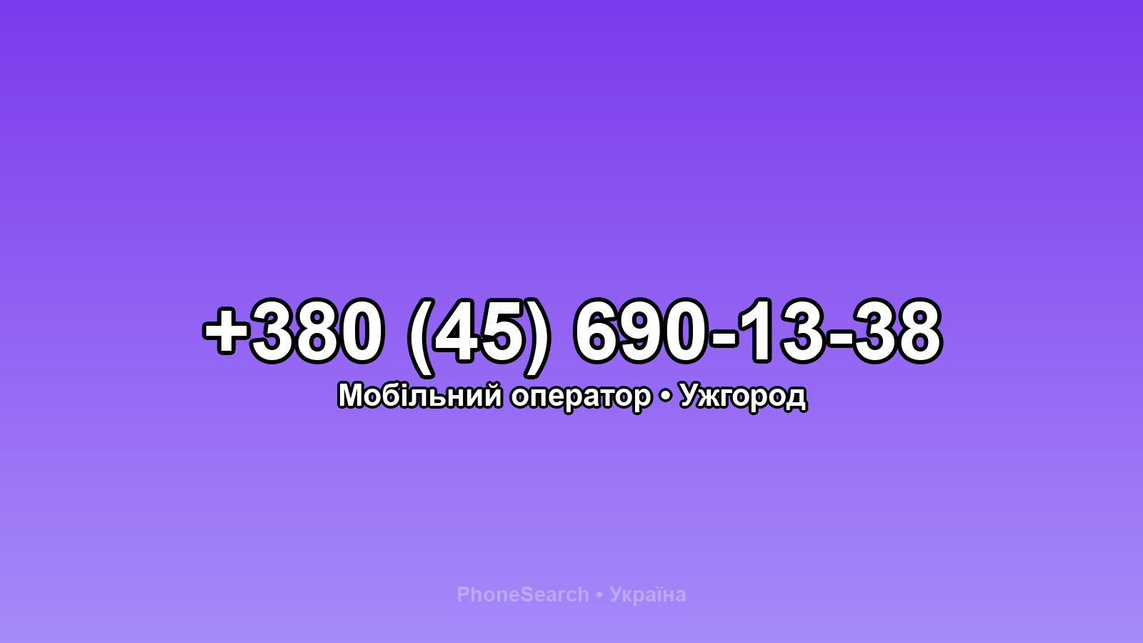 Номер +380 (45) 690-13-38 - вариант 1