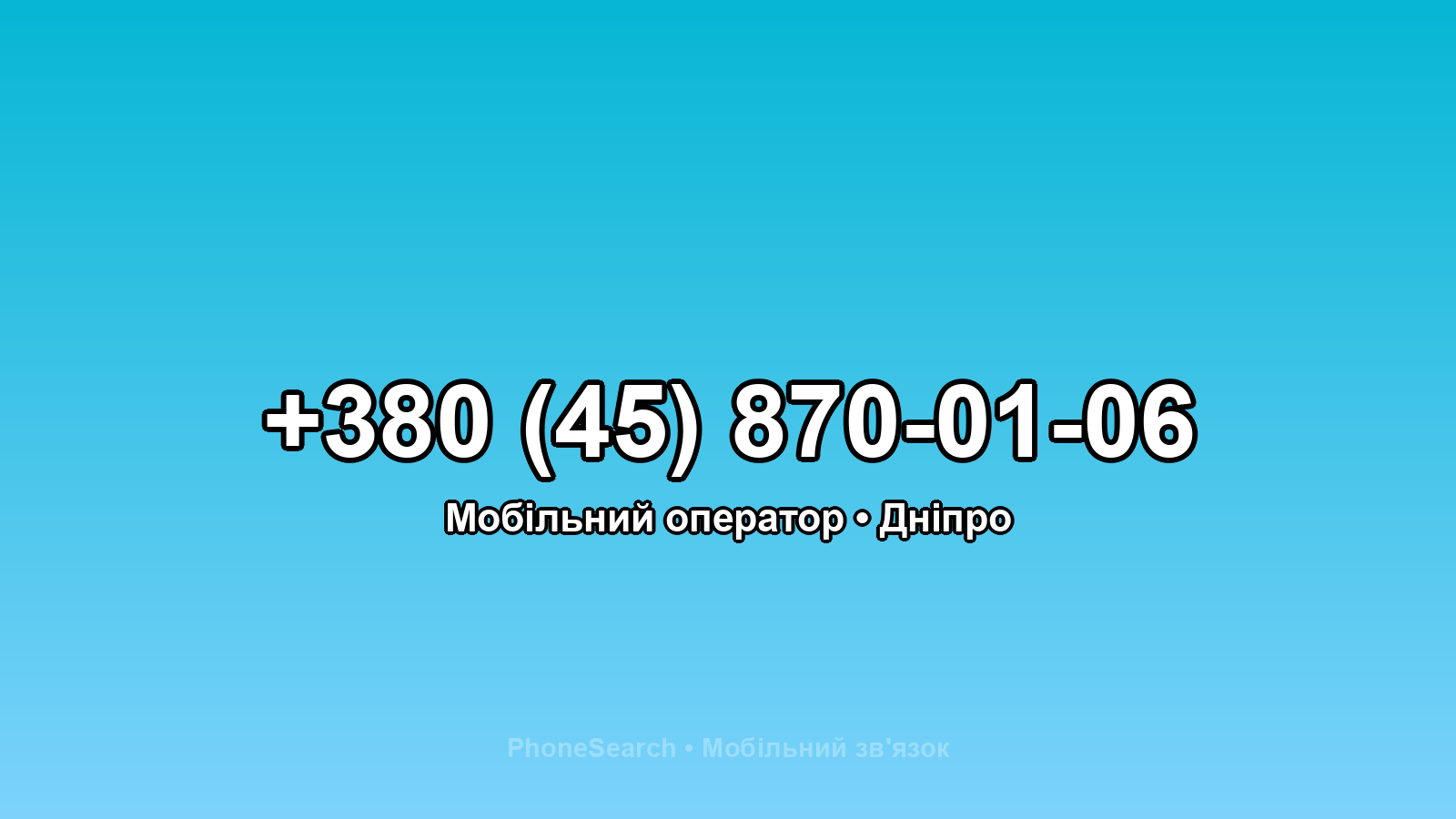 Номер +380 (45) 870-01-06 - вариант 2