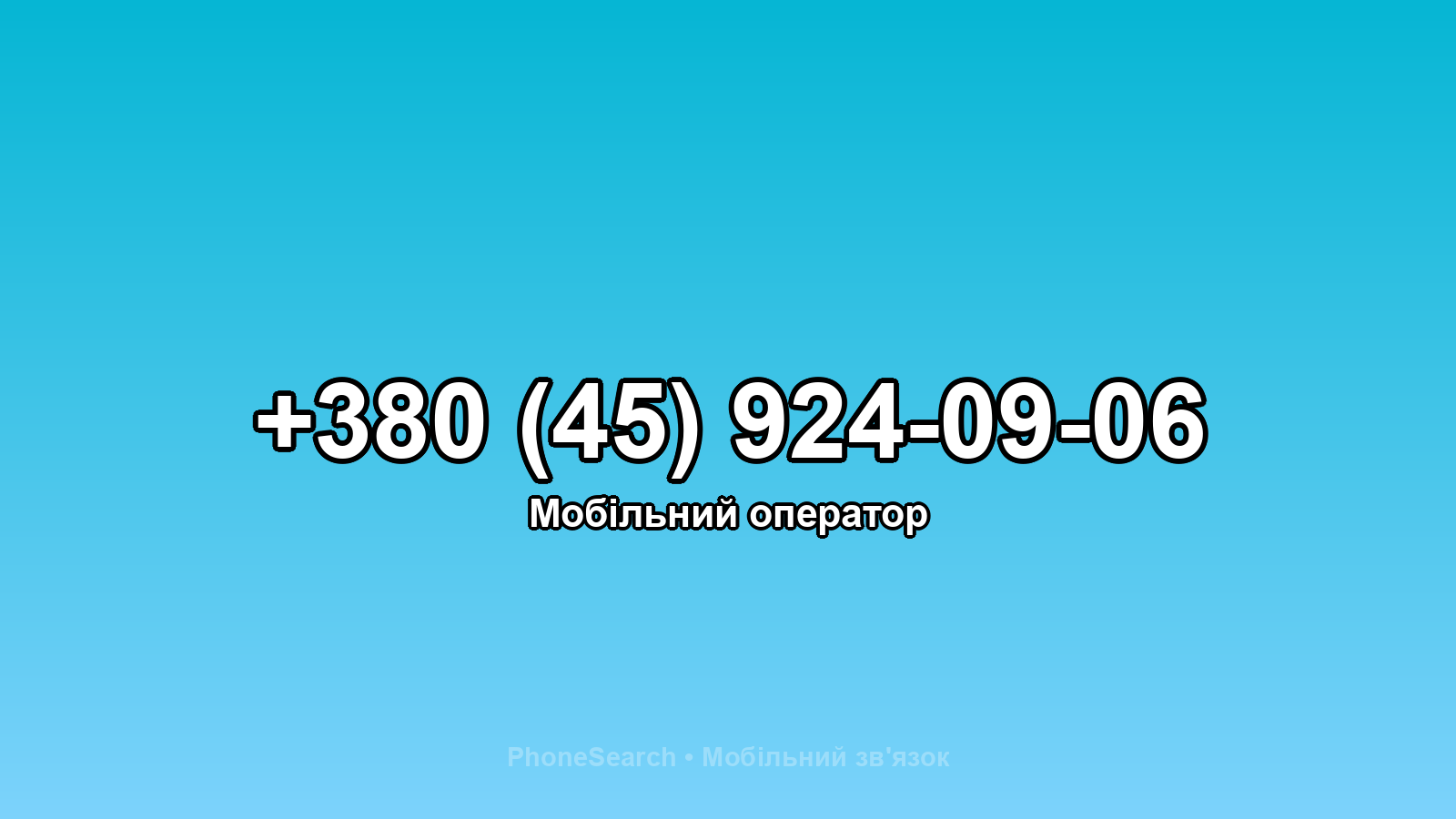 Номер +380 (45) 924-09-06 - вариант 2