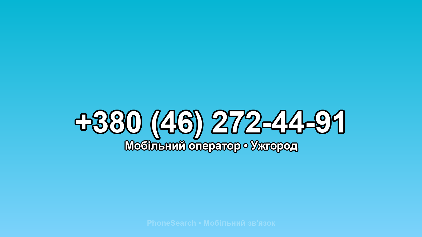 Номер +380 (46) 272-44-91 - вариант 2