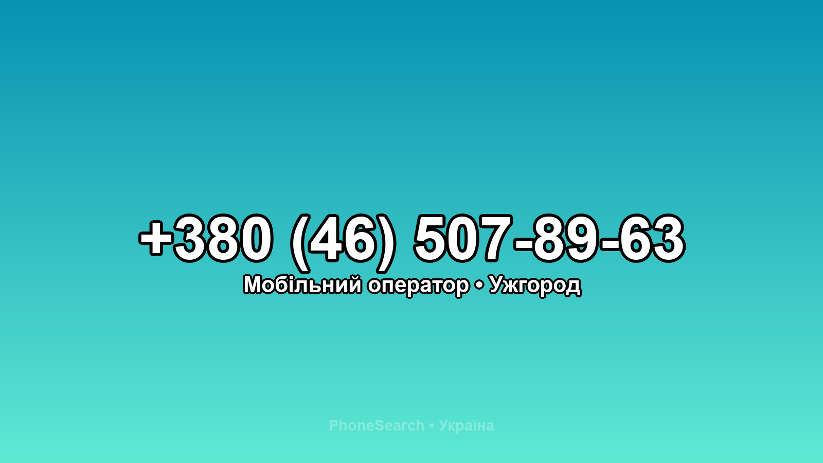 Номер +380 (46) 507-89-63 - вариант 1