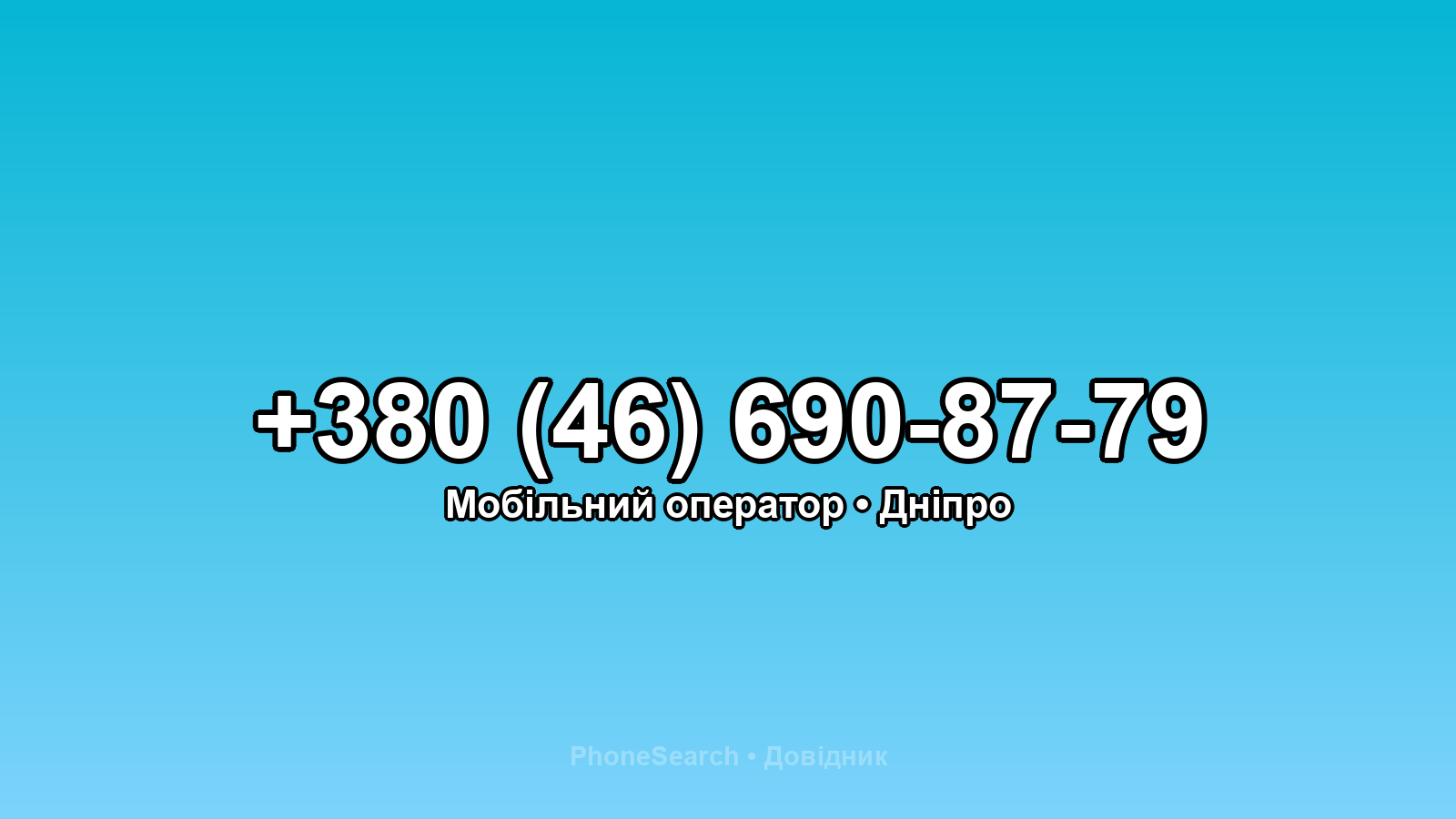 Номер +380 (46) 690-87-79 - вариант 1