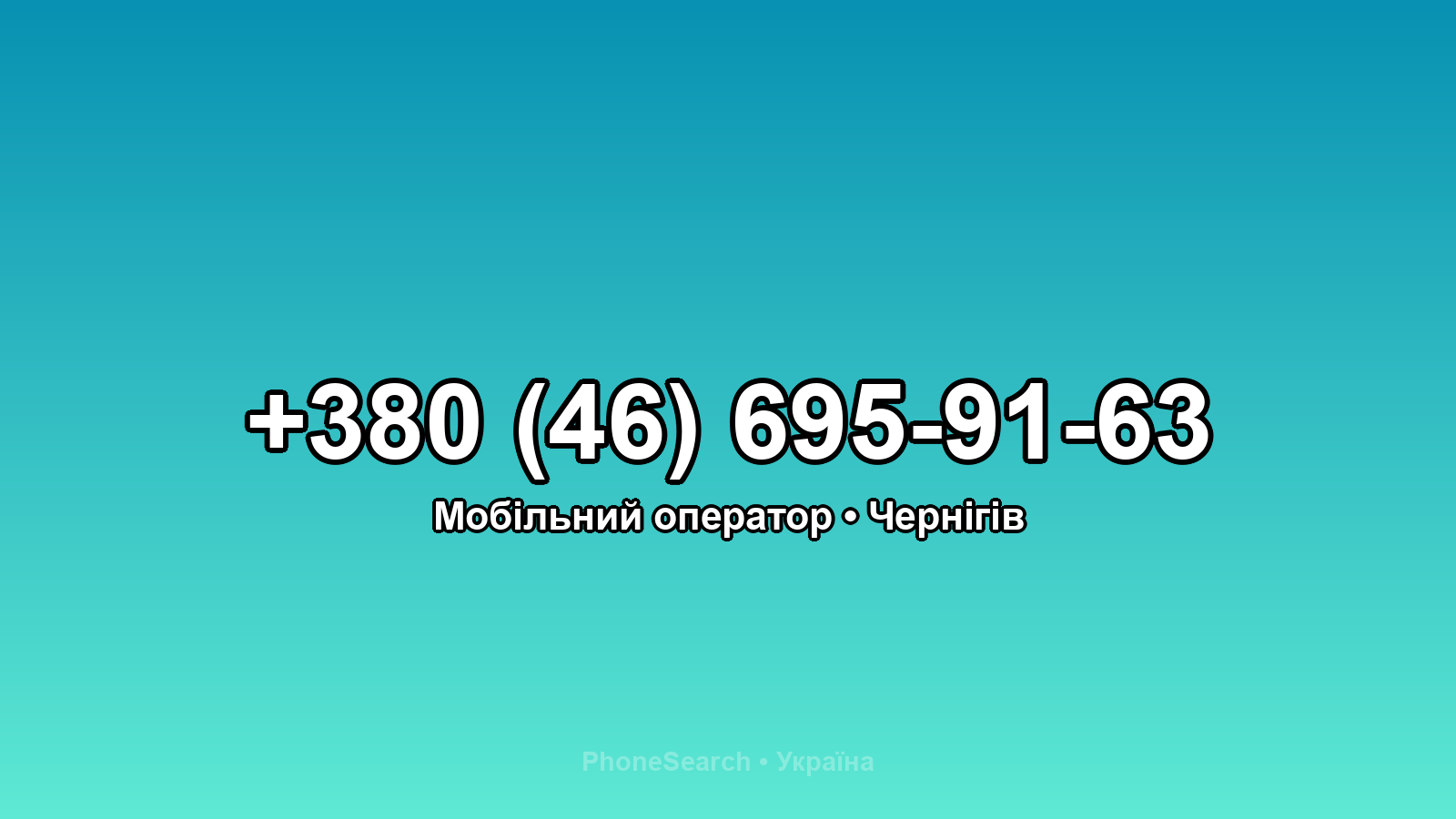 Номер +380 (46) 695-91-63 - вариант 1