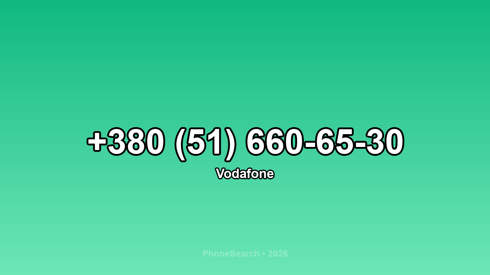 Номер +380 (51) 660-65-30 - вариант 1