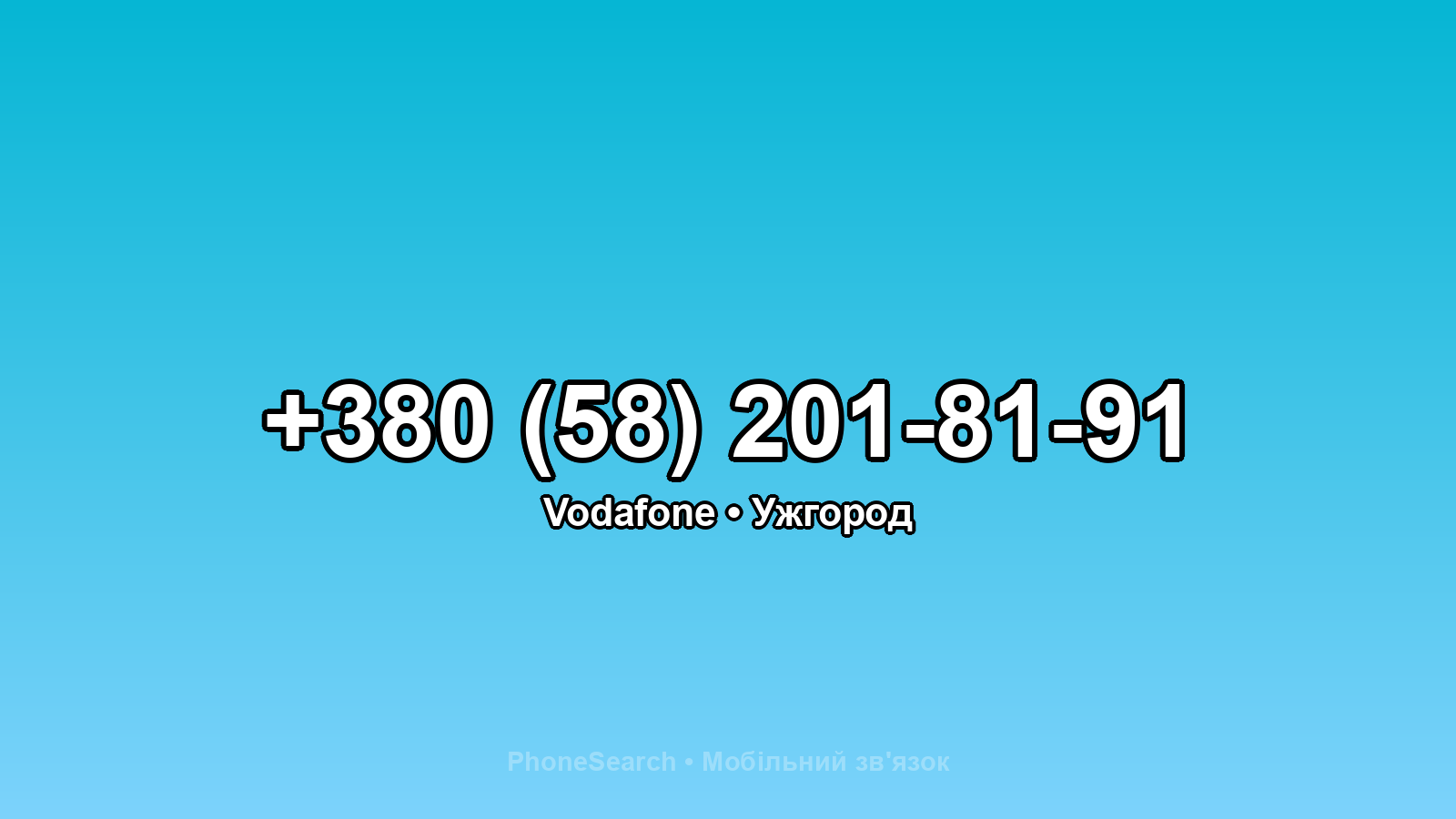 Номер +380 (58) 201-81-91 - вариант 2