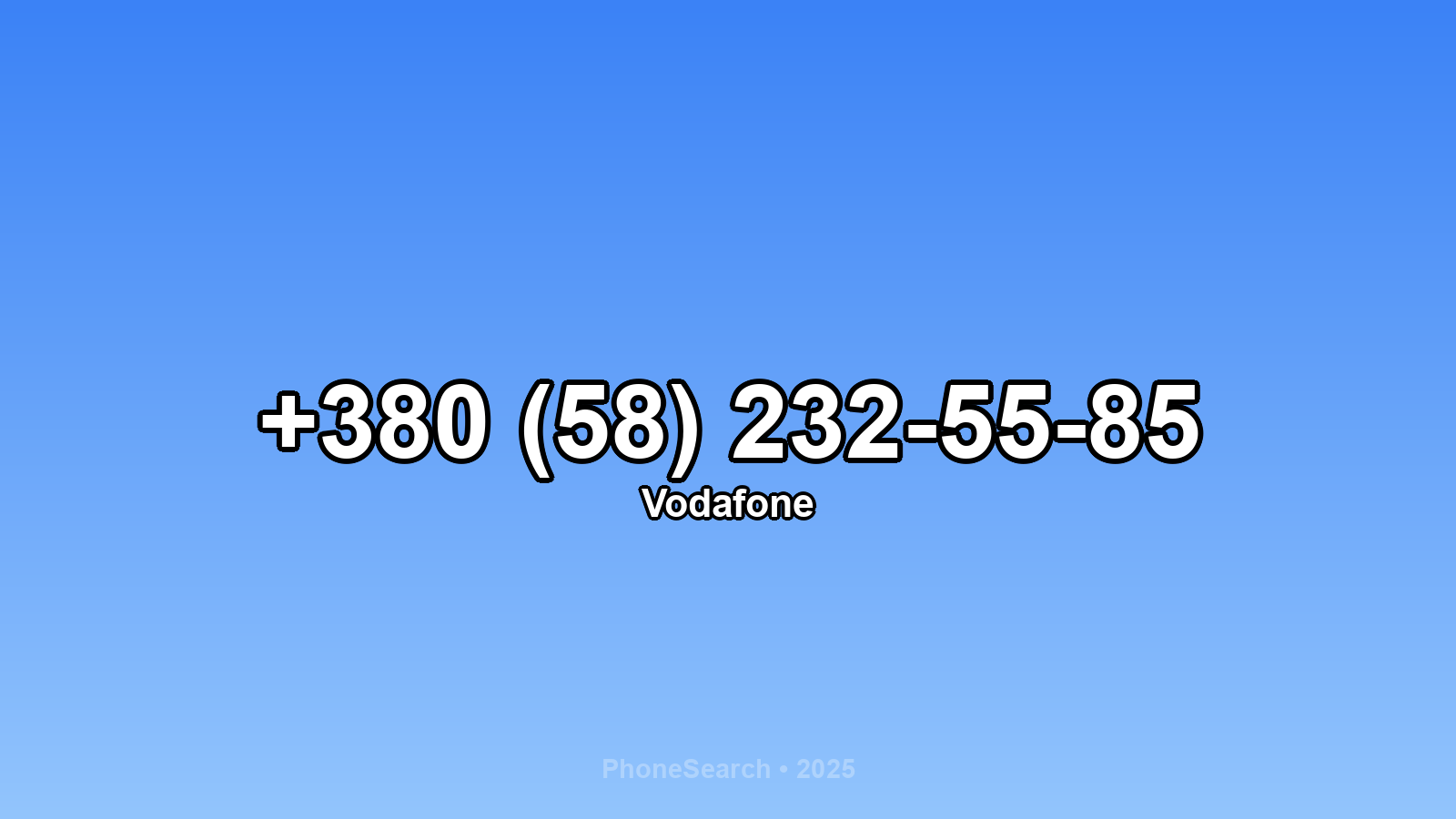 Номер +380 (58) 232-55-85 - вариант 1