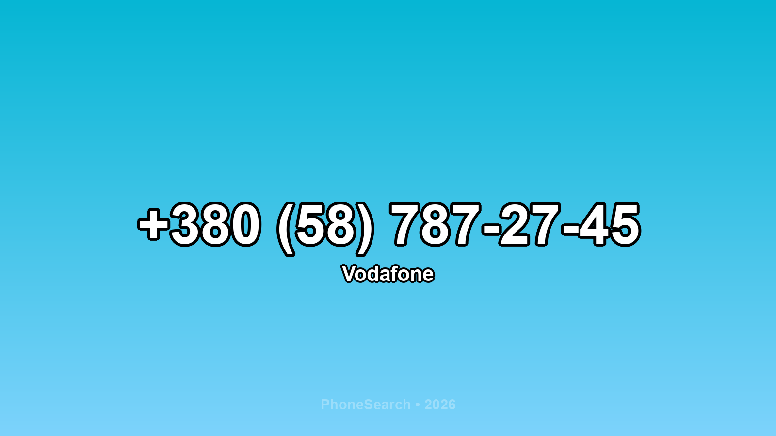 Номер +380 (58) 787-27-45 - вариант 1