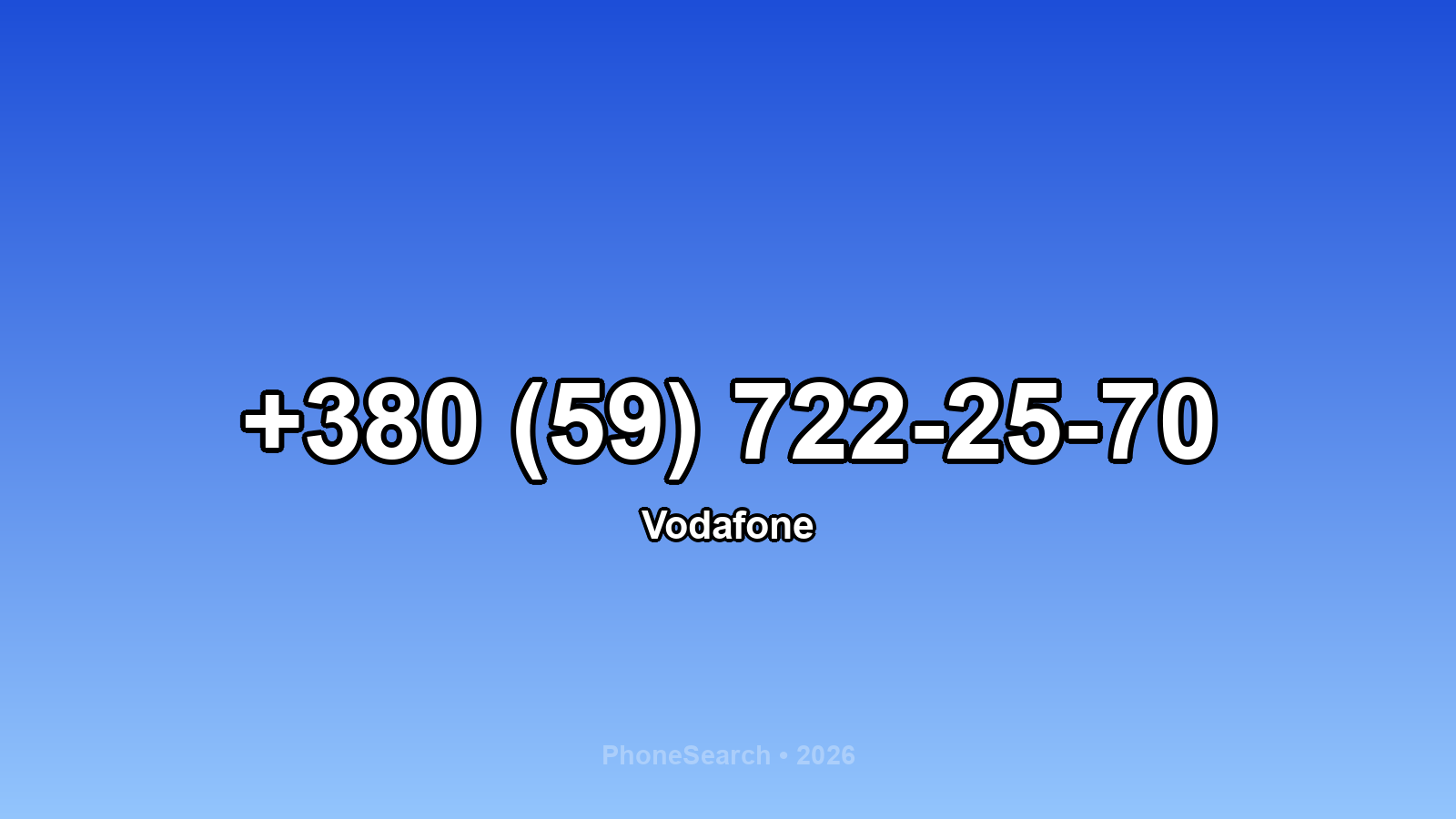 Номер +380 (59) 722-25-70 - вариант 1