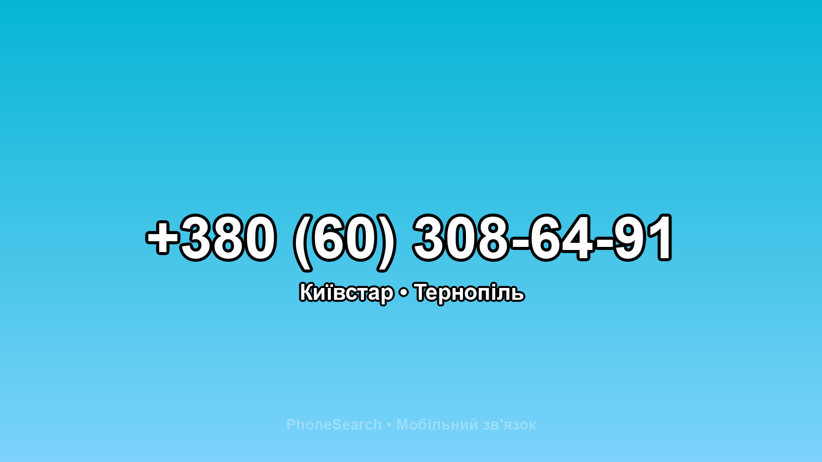 Номер +380 (60) 308-64-91 - вариант 2