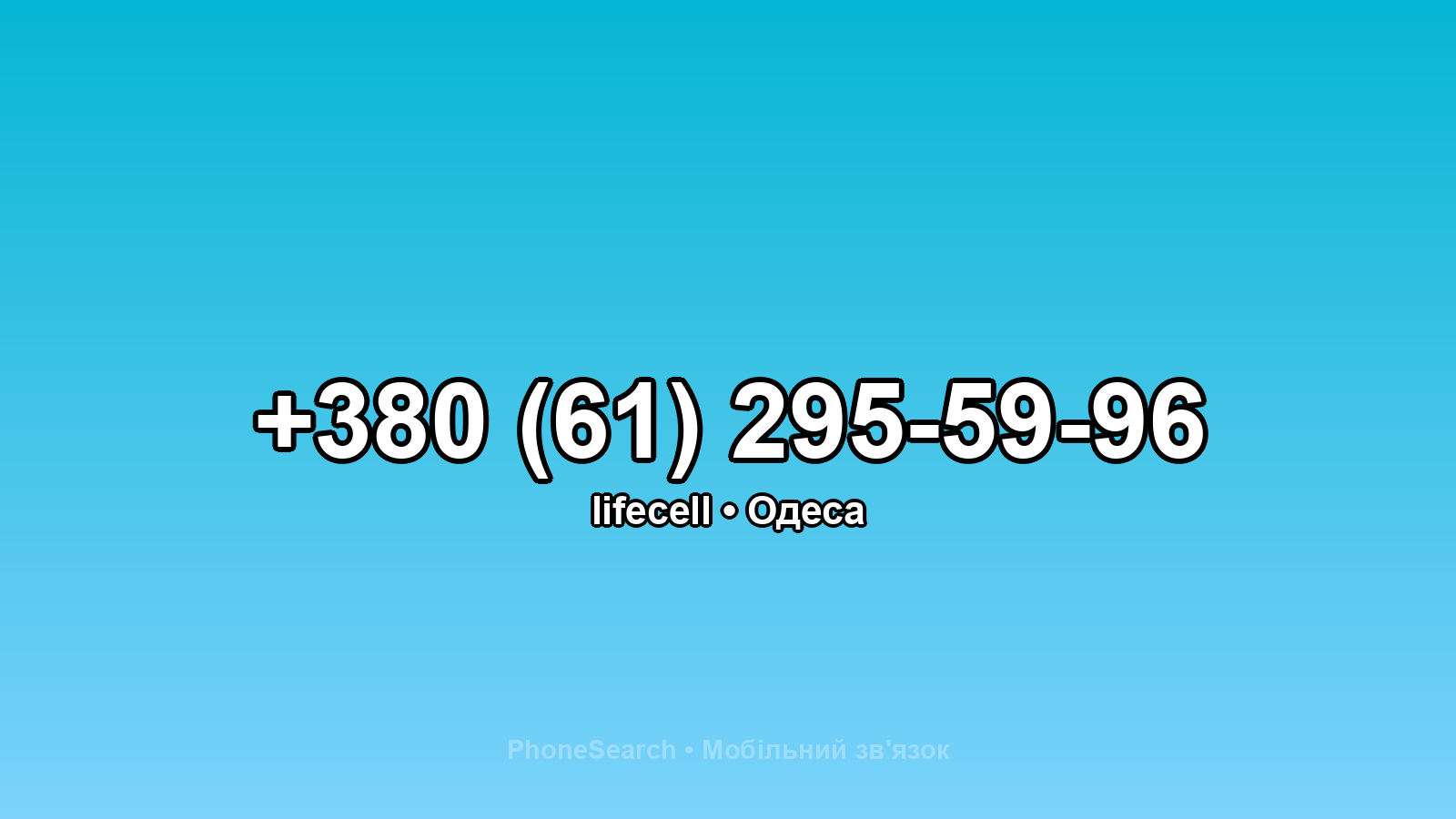 Номер +380 (61) 295-59-96 - вариант 1