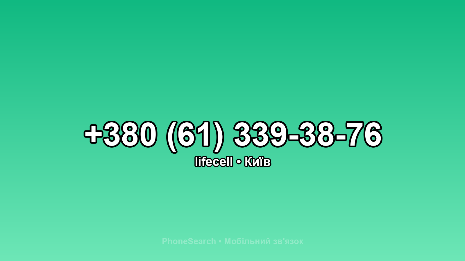 Номер +380 (61) 339-38-76 - вариант 2