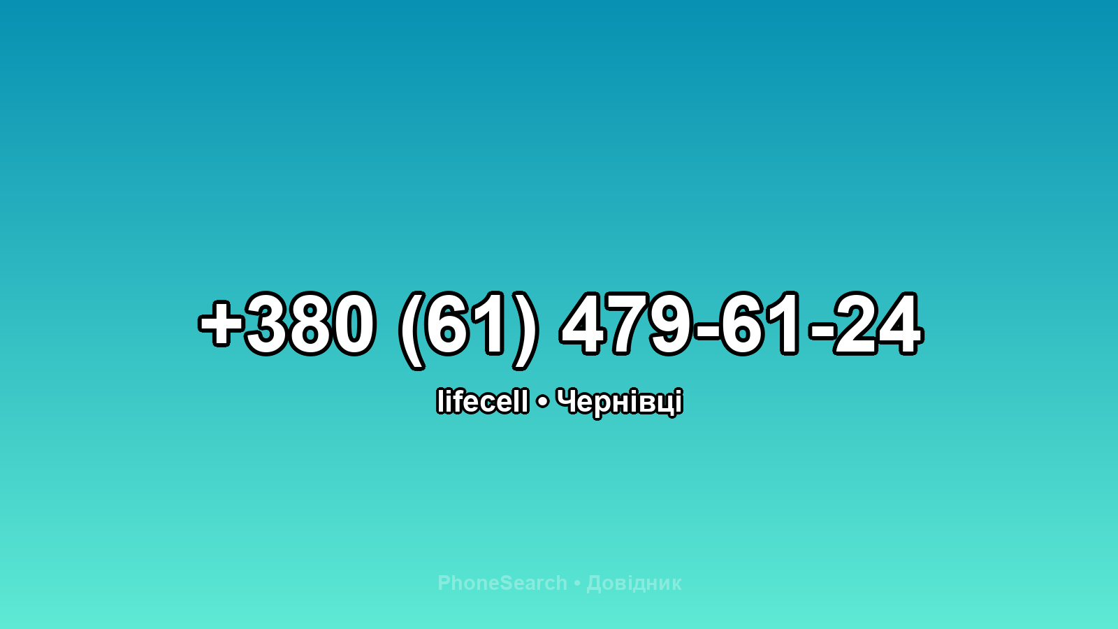 Номер +380 (61) 479-61-24 - вариант 2