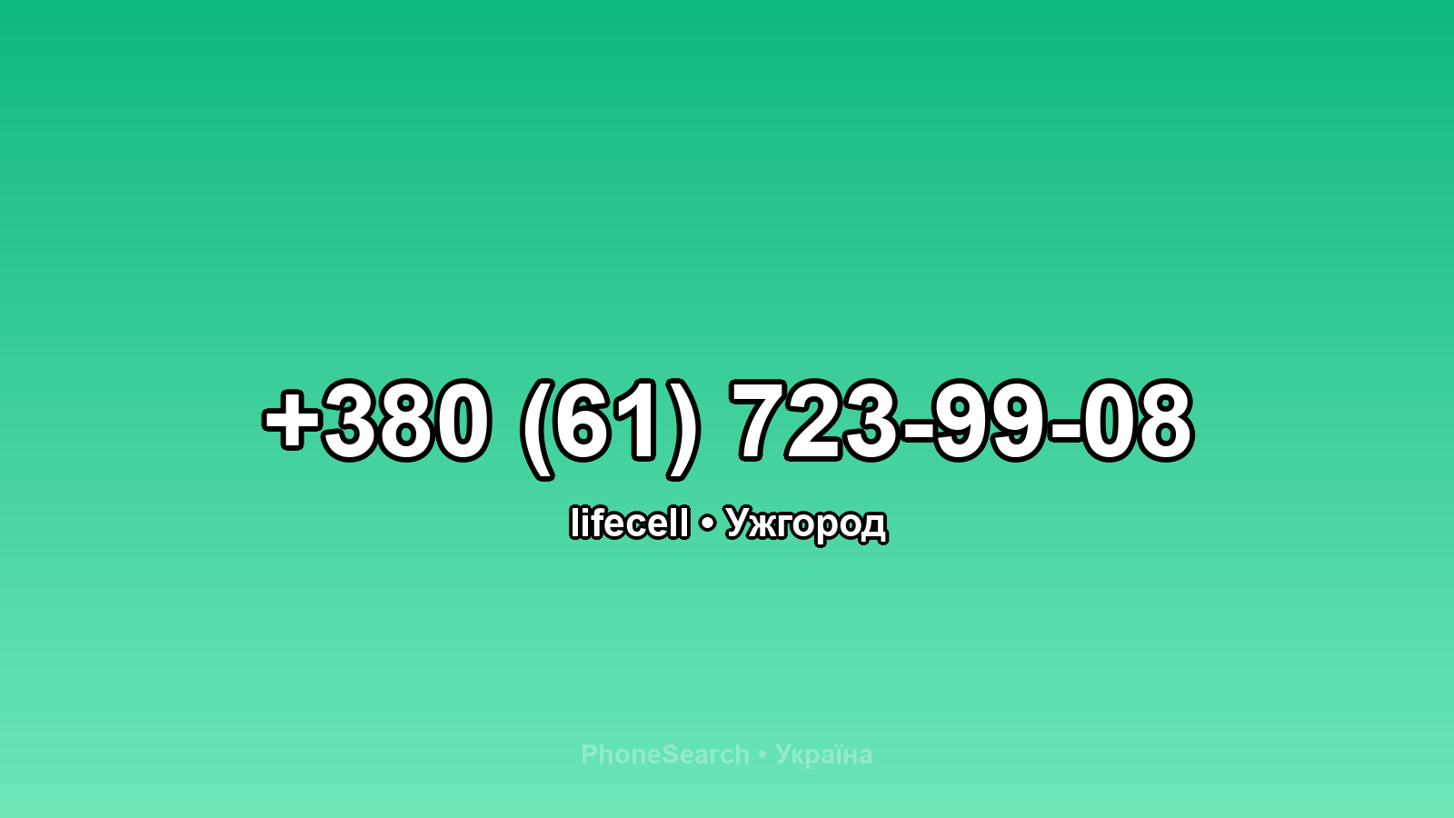 Номер +380 (61) 723-99-08 - вариант 2