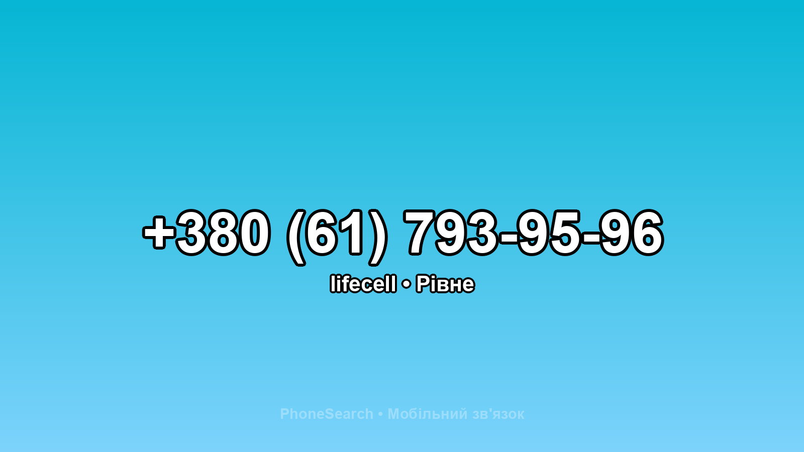 Номер +380 (61) 793-95-96 - вариант 1