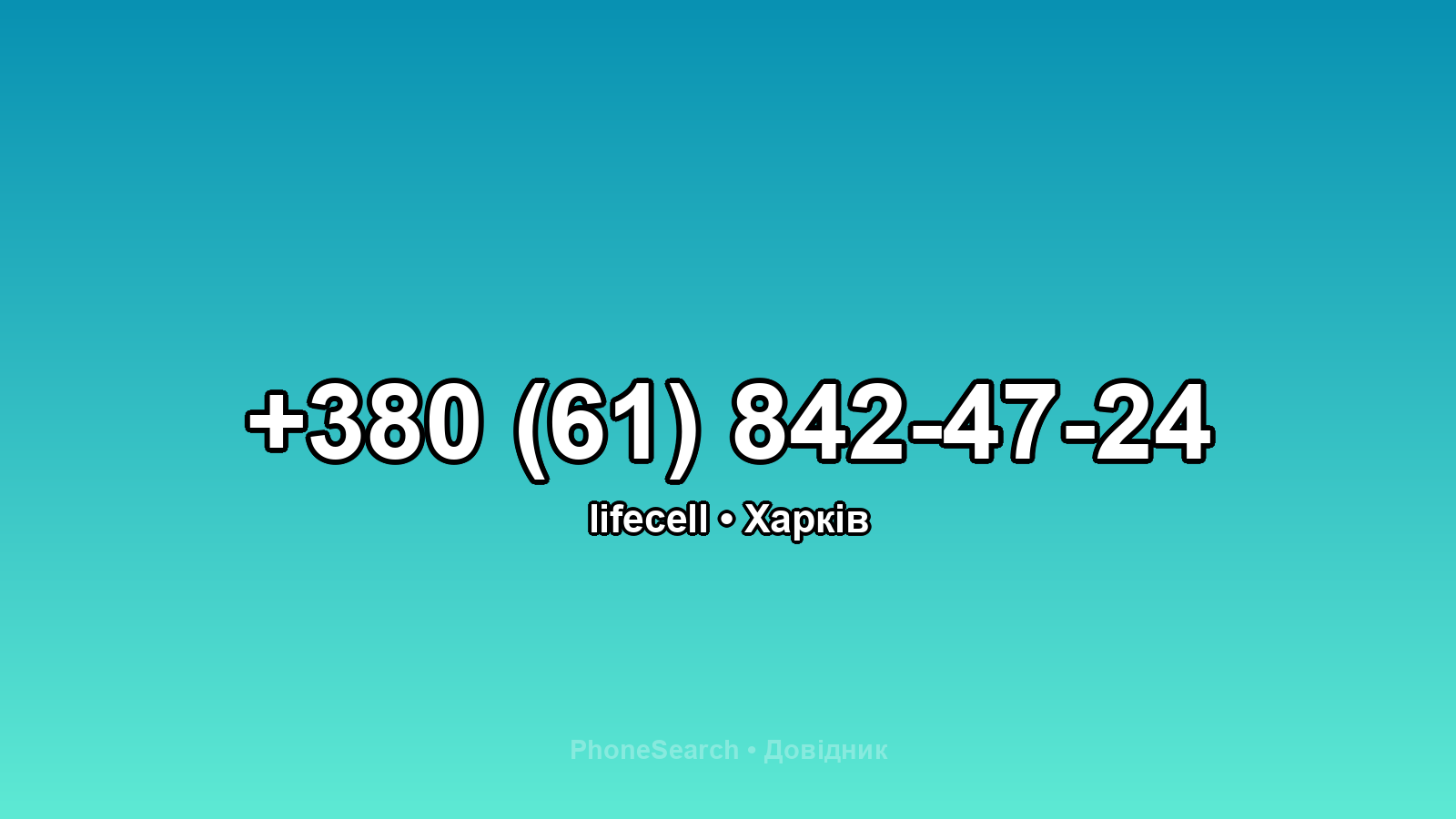 Номер +380 (61) 842-47-24 - вариант 2