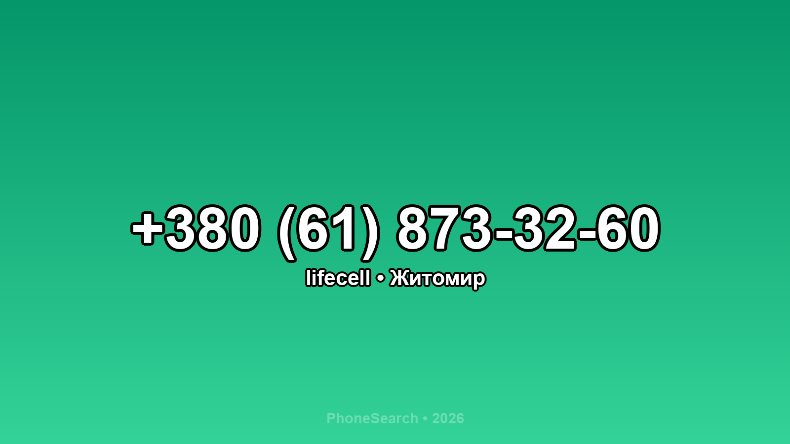 Номер +380 (61) 873-32-60 - вариант 2