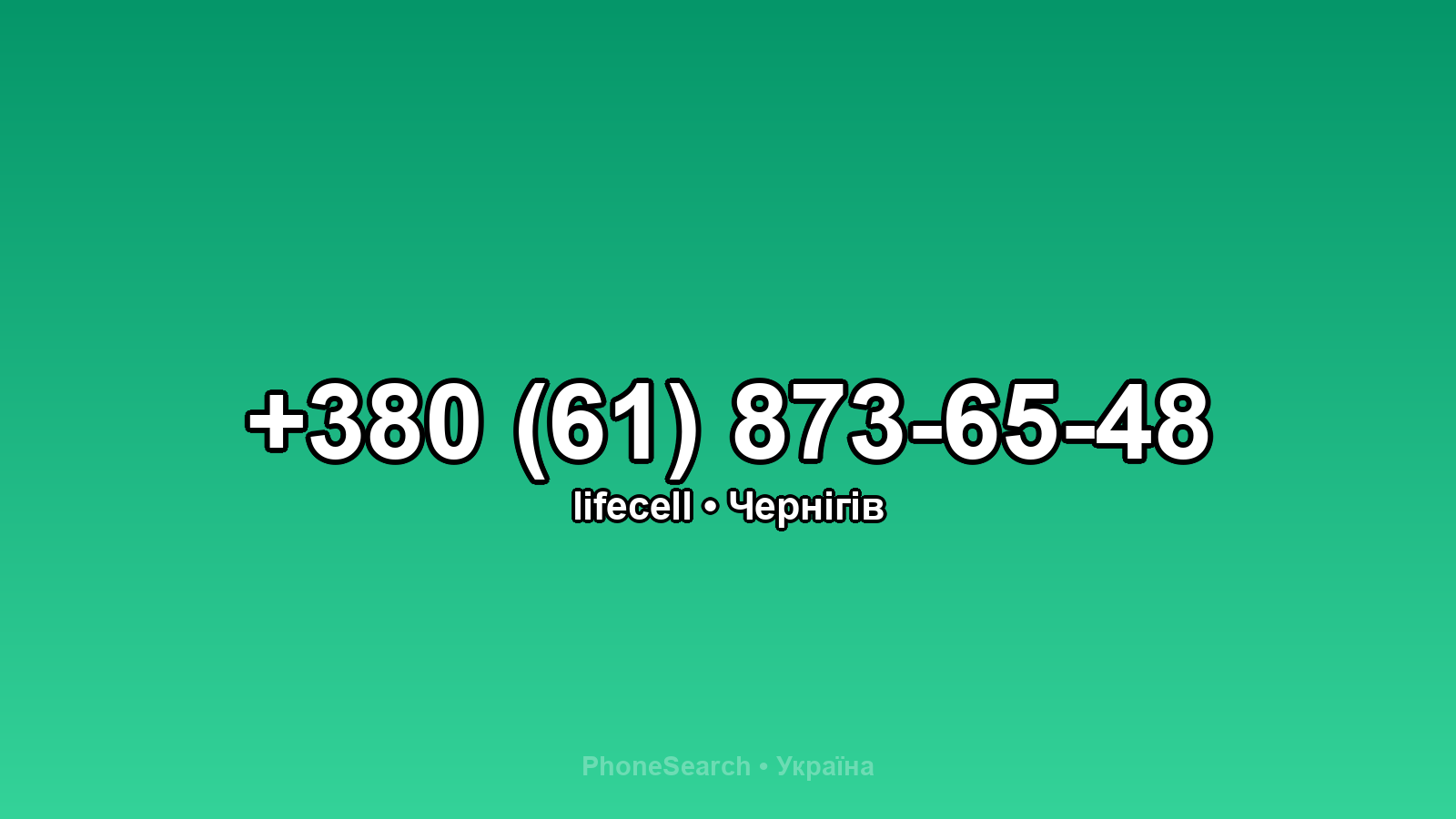 Номер +380 (61) 873-65-48 - вариант 1
