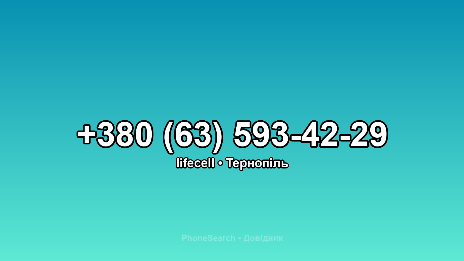 Номер +380 (63) 593-42-29 - вариант 1
