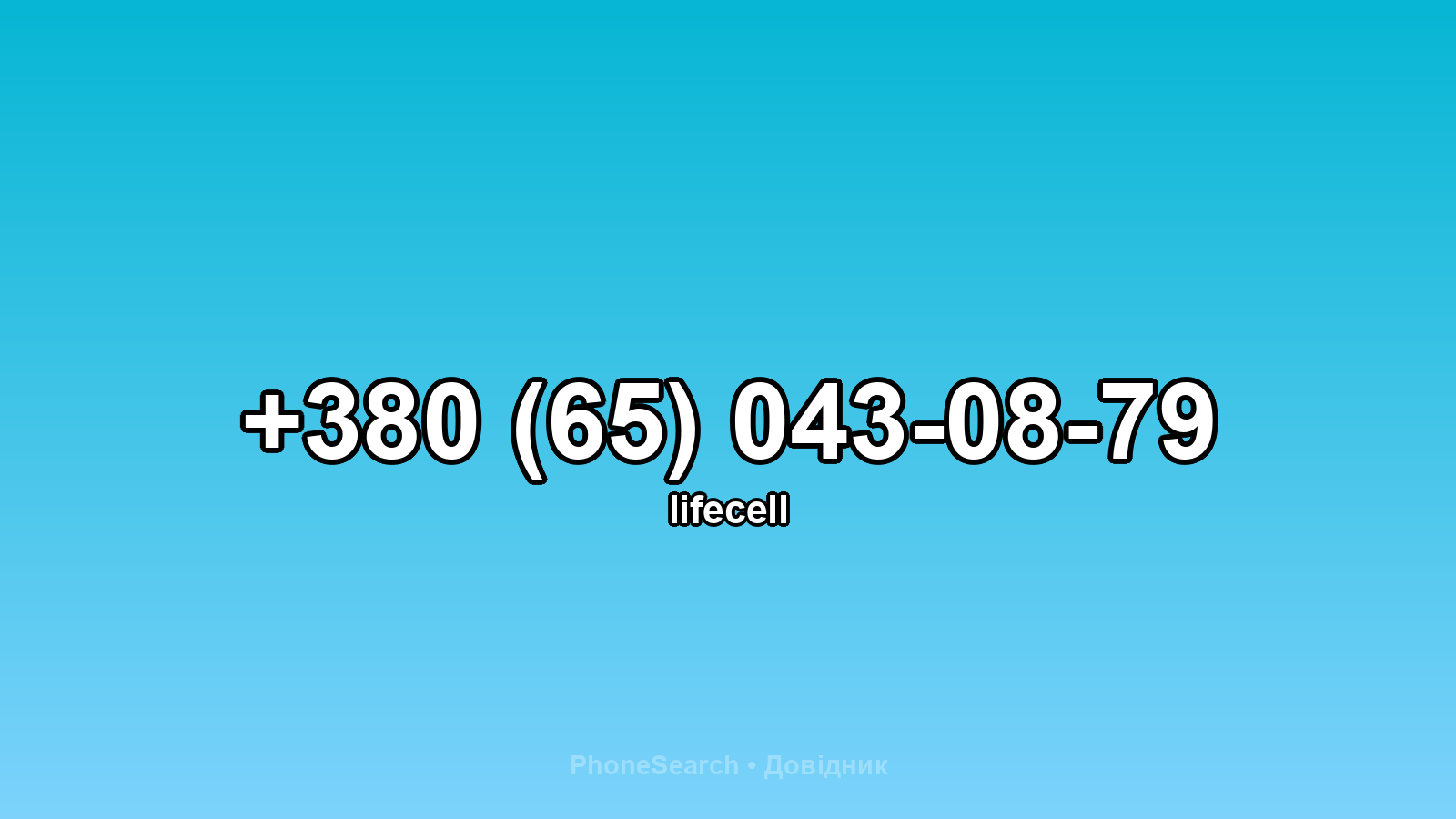 Номер +380 (65) 043-08-79 - вариант 1