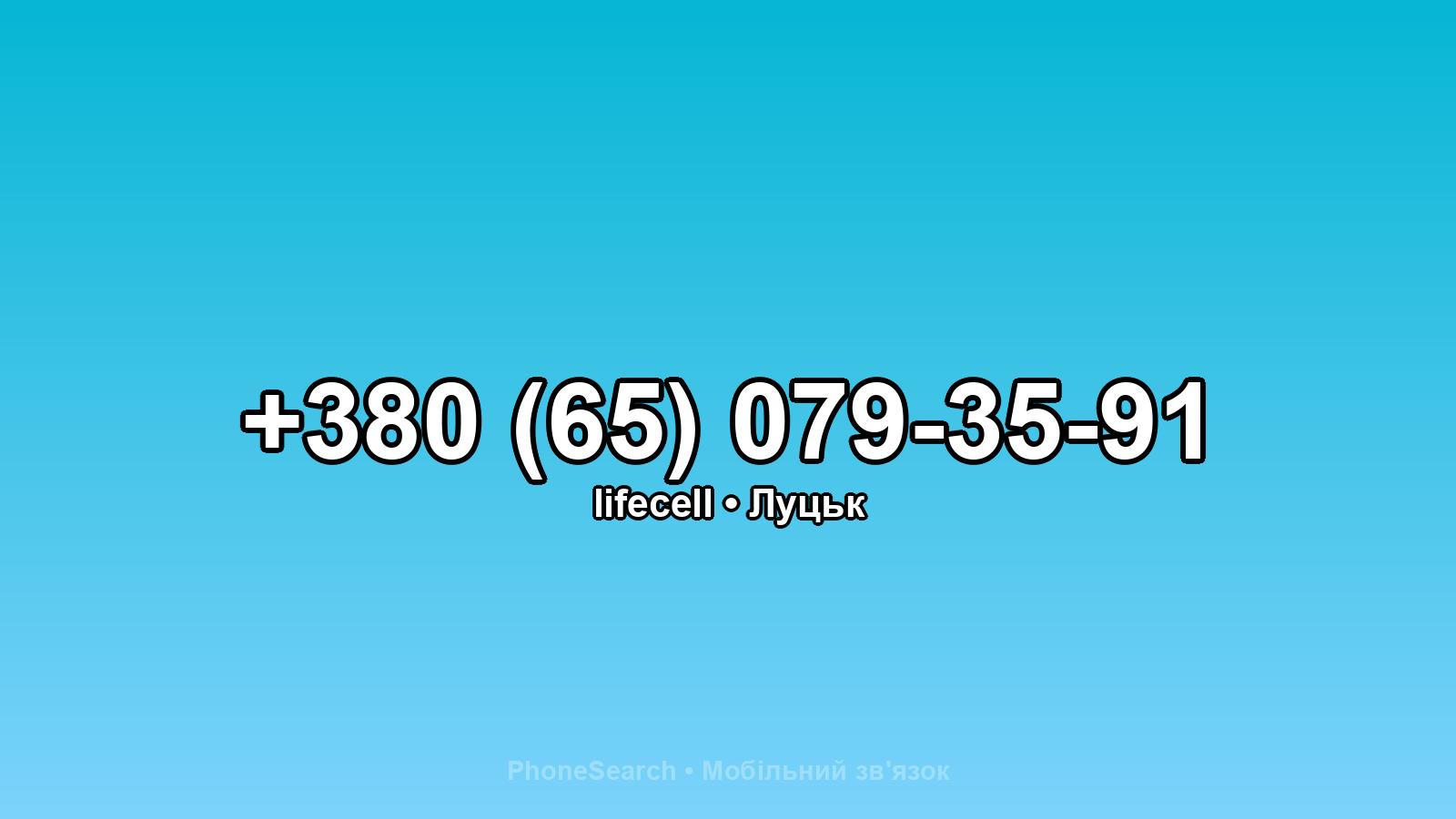 Номер +380 (65) 079-35-91 - вариант 2